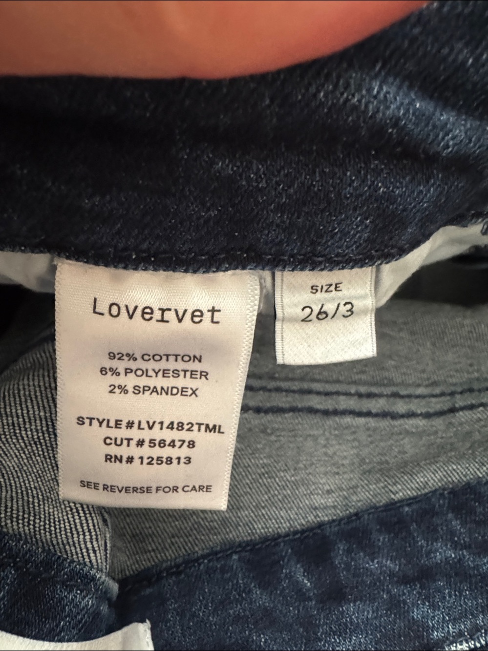 Lovervet by Vervet dark wash flare jeans size 3/26 - Picture 5 of 5